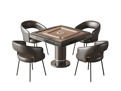 现代麻将桌椅 棋牌桌 单椅 餐椅