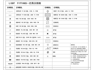 符号图例及门表 图库