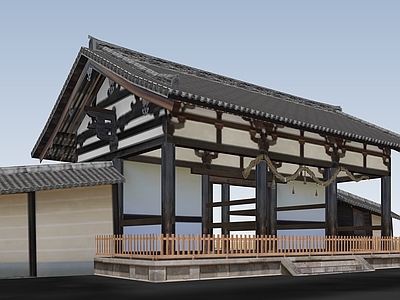 新中式寺庙建筑大门