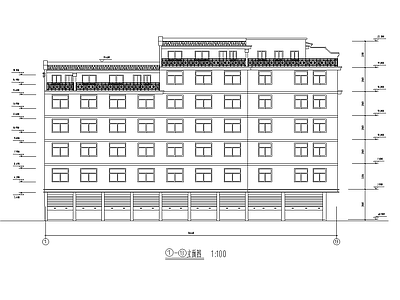 住宅建筑平面立面 施工图