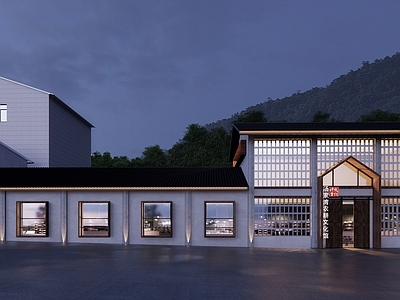 新中式展览馆建筑
