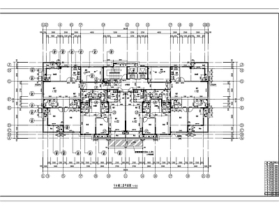 住宅楼建筑户型图平立剖面 施工图