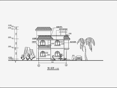 欧式简约别墅效 施工图