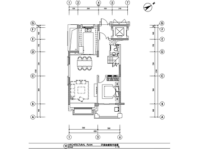 集艾设计平层家装样板间 施工图