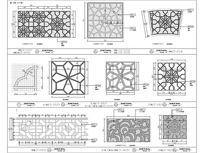 地面石材拼花节点详图 施工图