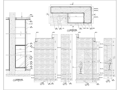 精装柜体节点详图 施工图 柜类 家具节点详图