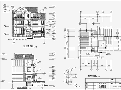 欧式简约别墅 施工图