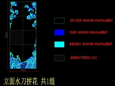 水刀拼花背景墙 图库