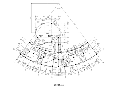 三层弧形幼儿园建筑 施工图