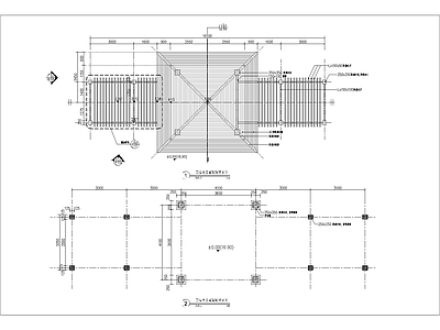屋顶花园特色木结构亭子 施工图