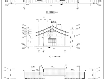 中式沿街商业建筑 施工图