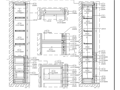 简欧衣柜墙身节点详图 施工图 柜类 家具节点详图