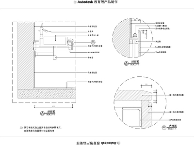 台盆及墙身节点详图 施工图 家具节点