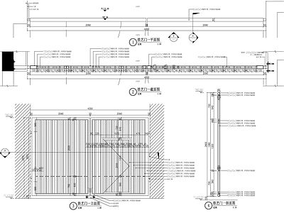 消防铁艺门详图 施工图 通用节点