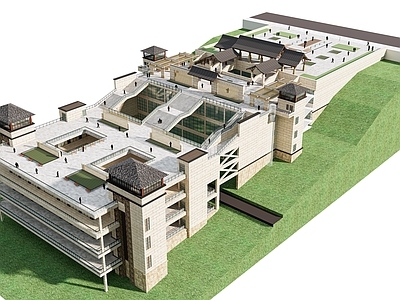 新中式博物馆建筑 国家文化馆 展览馆