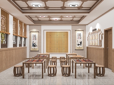 新中式棋牌室 围棋 象棋