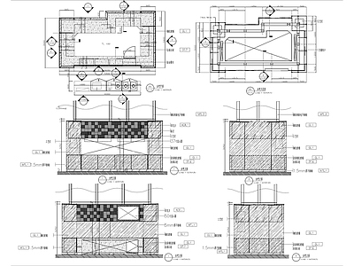 水吧小吃岛详图 施工图 家具节点 家具节点详图