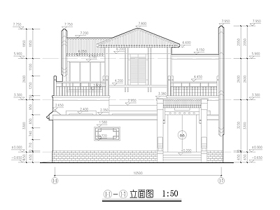 含内院的别墅建筑 施工图