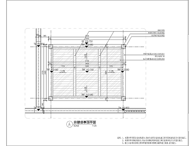 现代简约钢结廊架大样详图 施工图