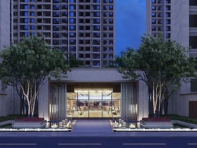 现代入口大门 小区