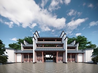 中式寺庙建筑