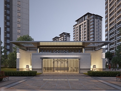 现代小区入口大门