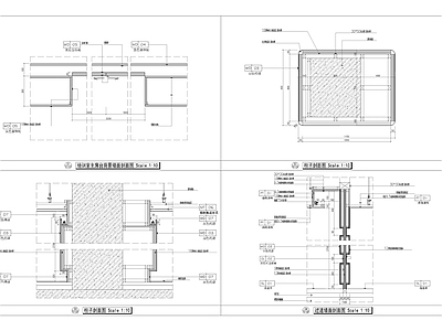 办公室造型墙身大样图 施工图 墙面通用节点