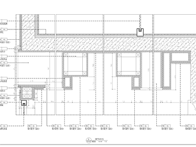 背景墙及墙身大样图 施工图 墙面节点
