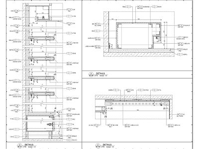 柜体柜子墙身大样图 施工图 柜类 家具节点详图