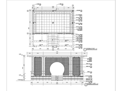 景观示范区廊架详图 施工图