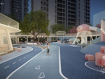 现代小区景观 住宅景观