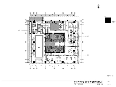 嘉华酒店四层全套 施工图 公区