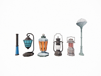 现代煤油灯 卡通煤油灯 油灯 工业LOFT 灯具组合 吊灯 灯具 异形吊灯