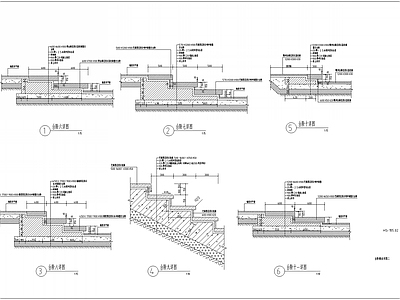 现代户外台阶详图 施工图