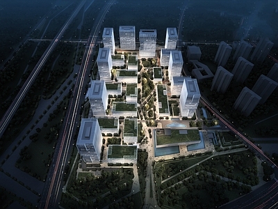 南京天印健康谷产业园建筑效果图 施工图
