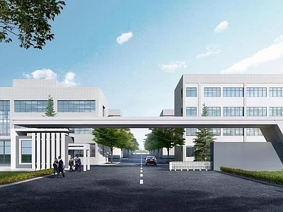 厂区门卫 施工图 效果图 建筑通用节点