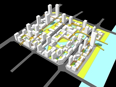 现代城市简模规划