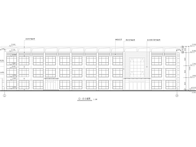 某工厂三层车间建筑 施工图 工业建筑 厂房