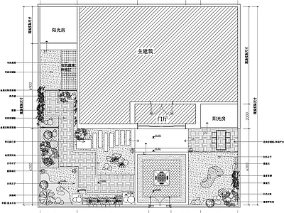 130平别墅庭院平面方案图