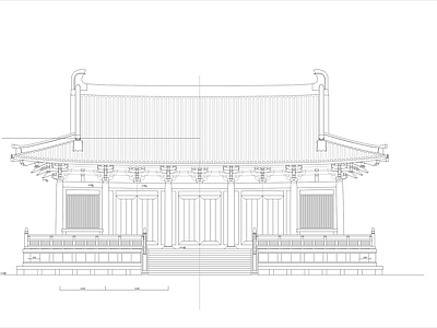 古寺庙建筑 施工图 古建
