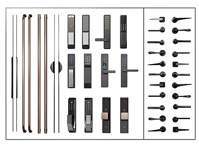 现代门把手 把手组合 拉手 卧室门把手 单开门把手