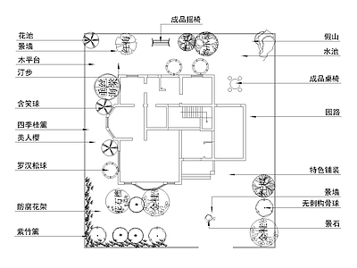 别墅景观平面图