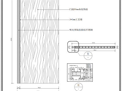 口袋移门剖面做法 施工图 通用节点