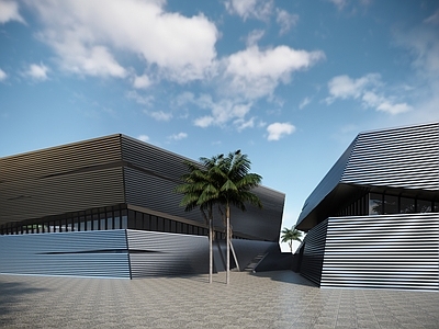现代展览馆建筑