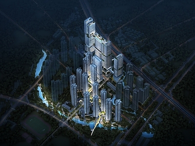 现代鸟瞰图规划