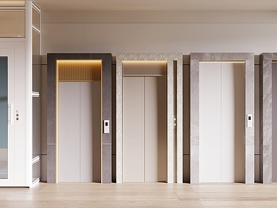 现代电梯 玻璃 升降