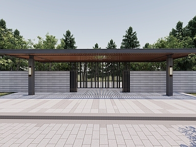 现代小区大门