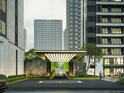 现代小区入口大门