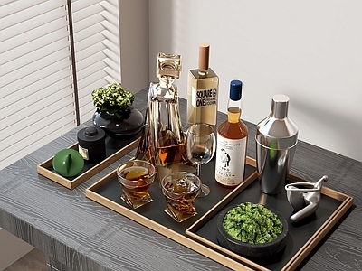 酒瓶酒杯组合