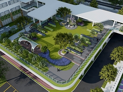 现代小区景观 社区公园 口袋公园 住宅景观